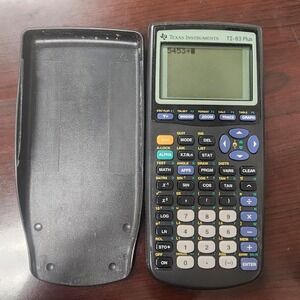 TI-83 Plus‎ Graphing Calculator w/ Cover TESTED WORKING Name Engraved On Back.